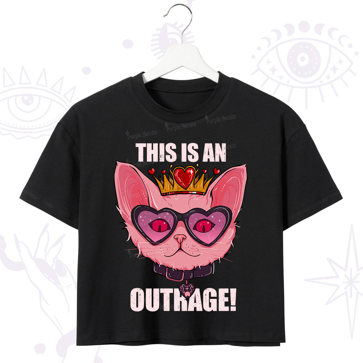 Purplehecate This is an Outrage Crop T-Shirt