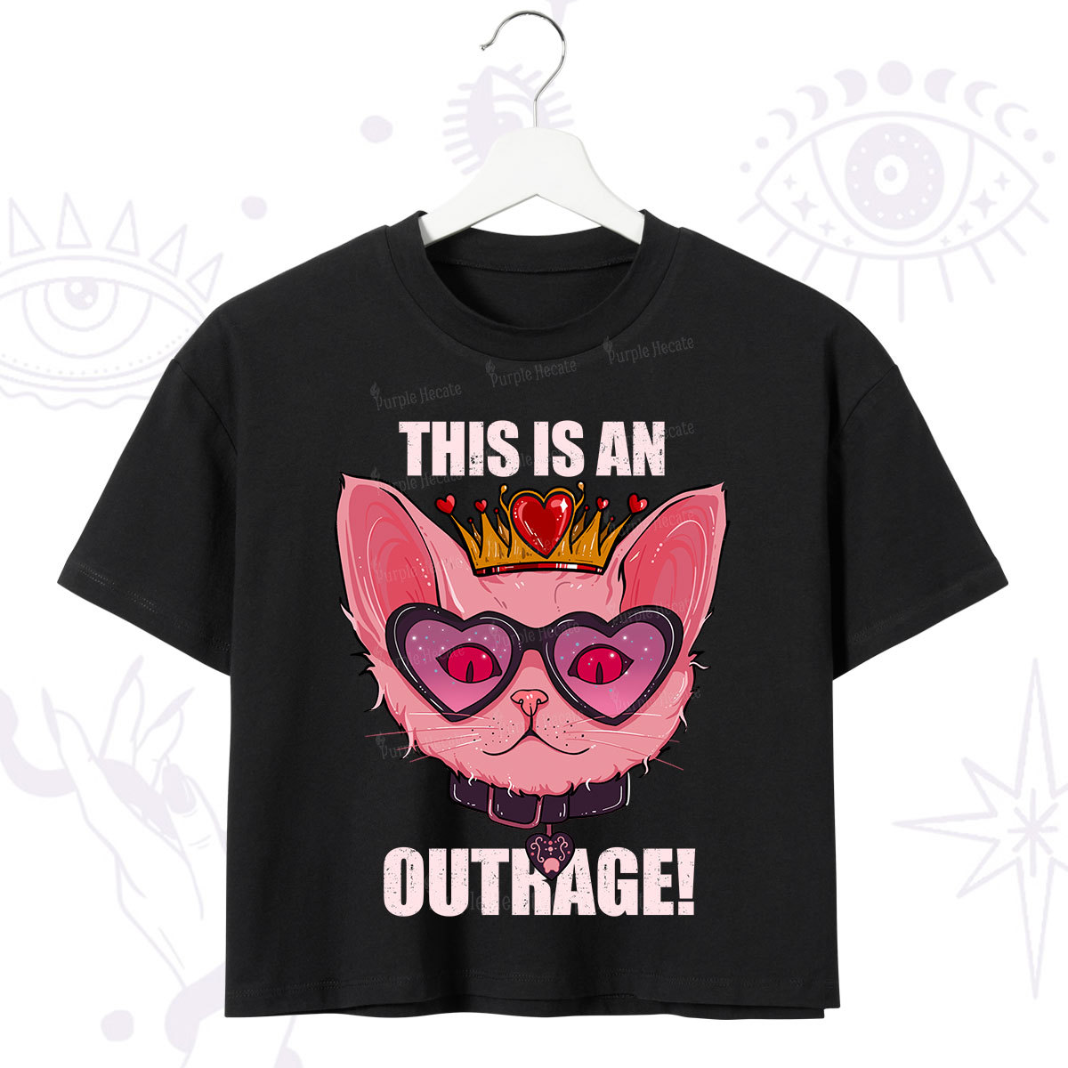 Purplehecate This is an Outrage Crop T-Shirt