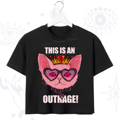 Purplehecate This is an Outrage Crop T-Shirt
