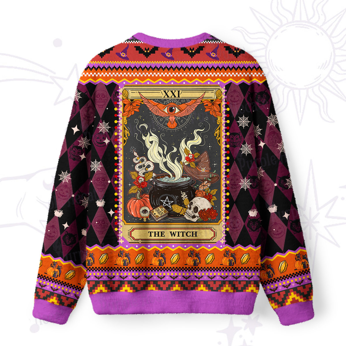 Purplehecate The Witch Magical Tarot Ugly Halloween Sweatshirts