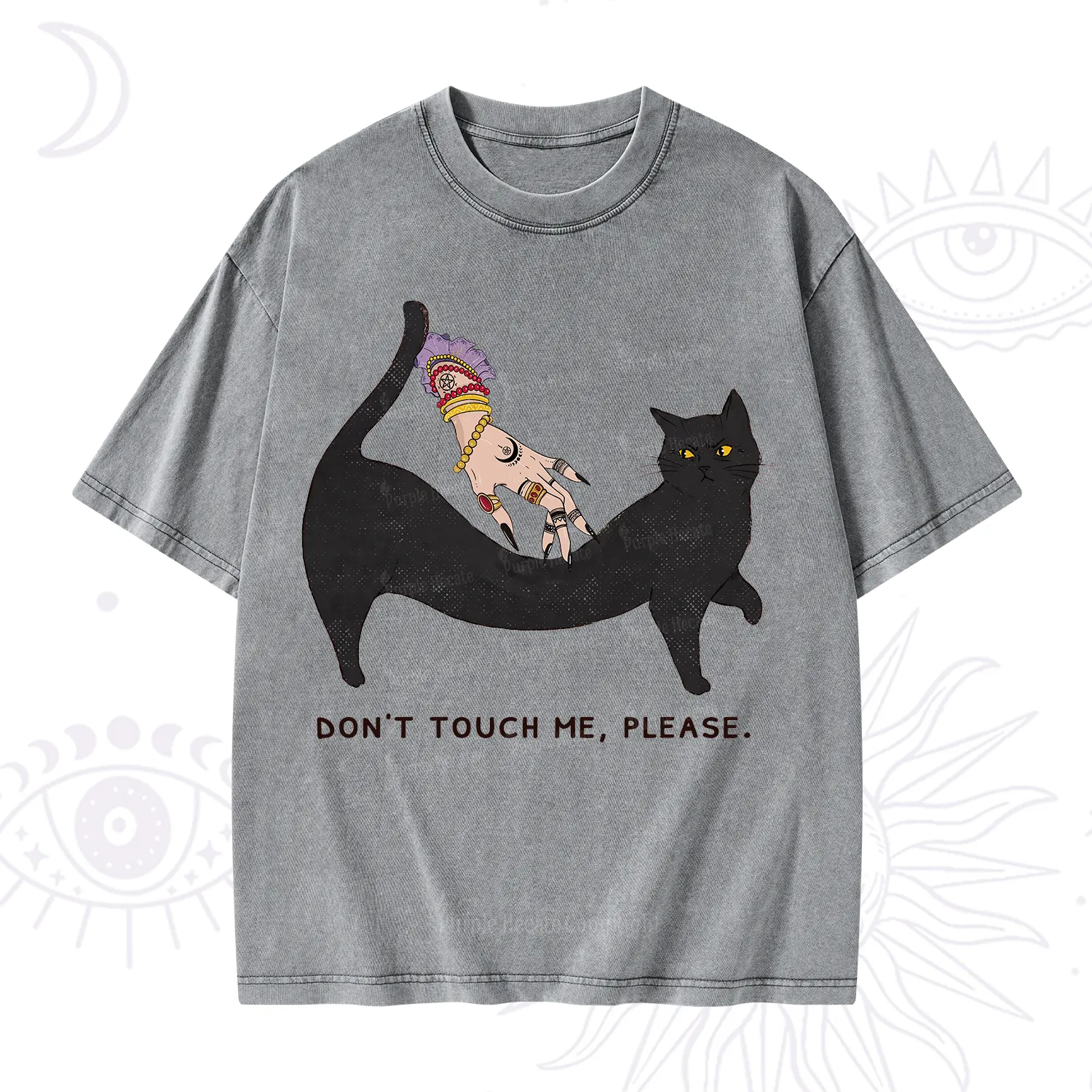 Purplehecate Don't Touch Me Washed T-Shirt