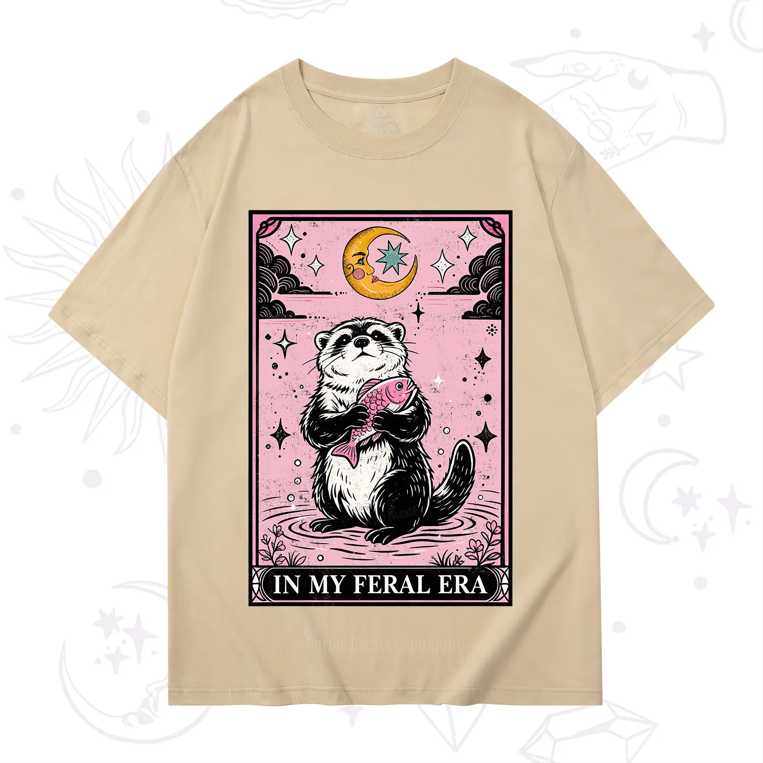 Purplehecate The In My Feral Era Tarot Otter T-Shirt