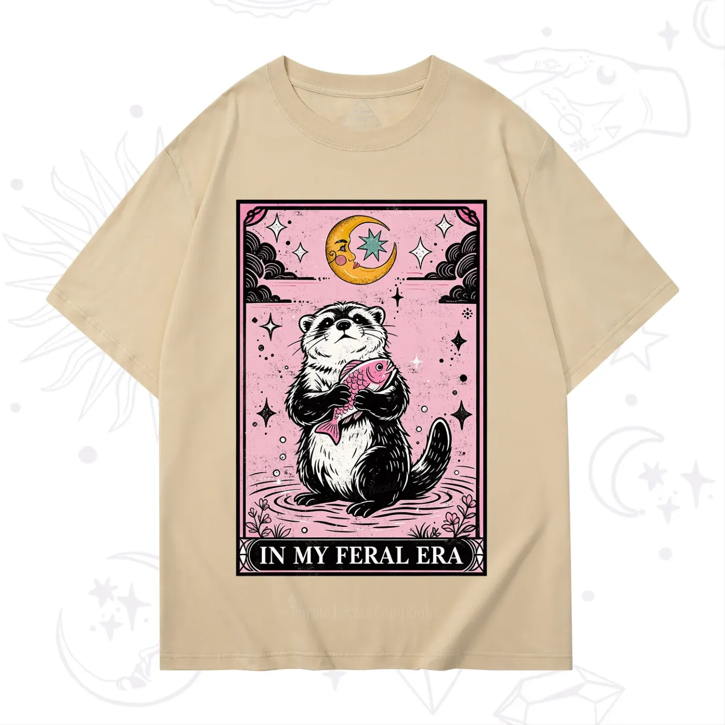 Purplehecate The In My Feral Era Tarot Otter T-Shirt