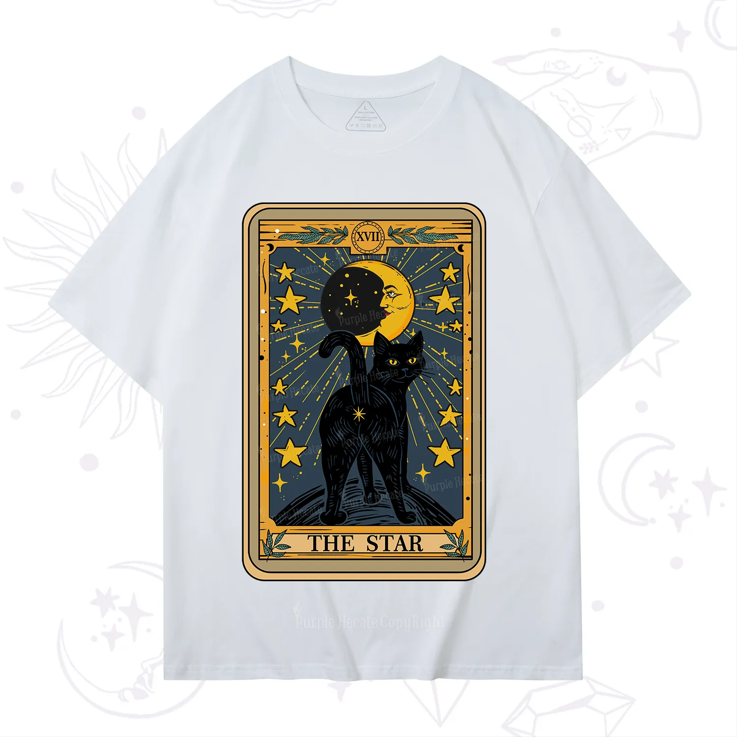 Purplehecate The Star Tarot Cat T-Shirt