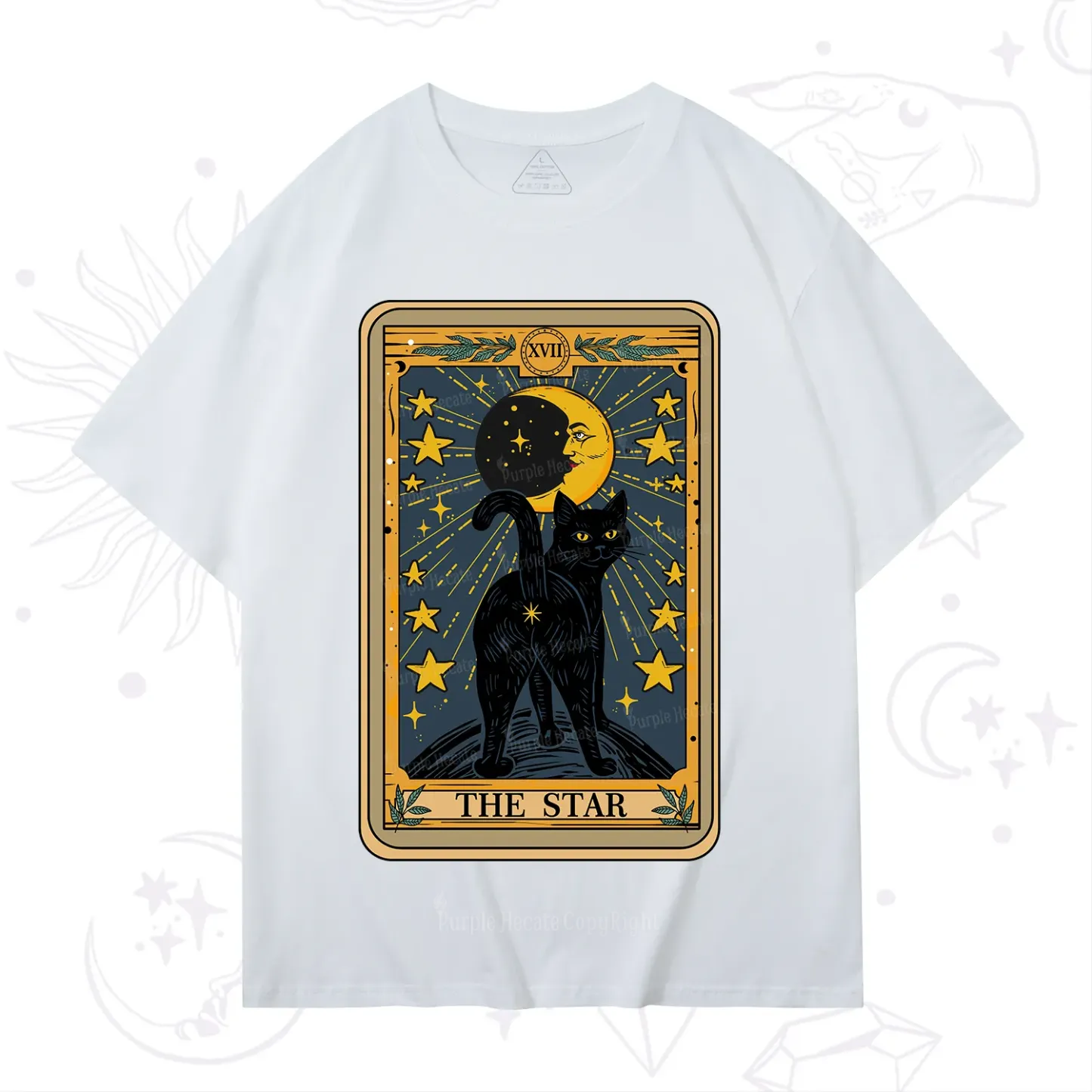Purplehecate The Star Tarot Cat T-Shirt