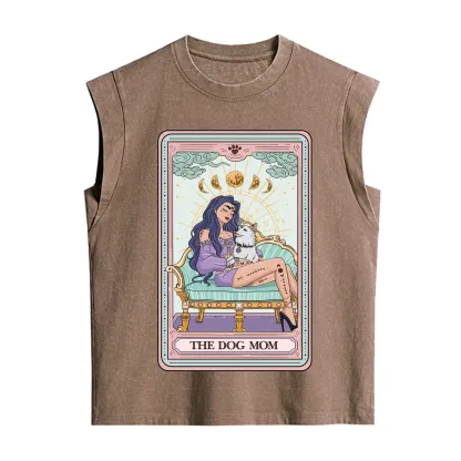 Purplehecate The Dog Mom Tarot Card Vintage Washed Tank