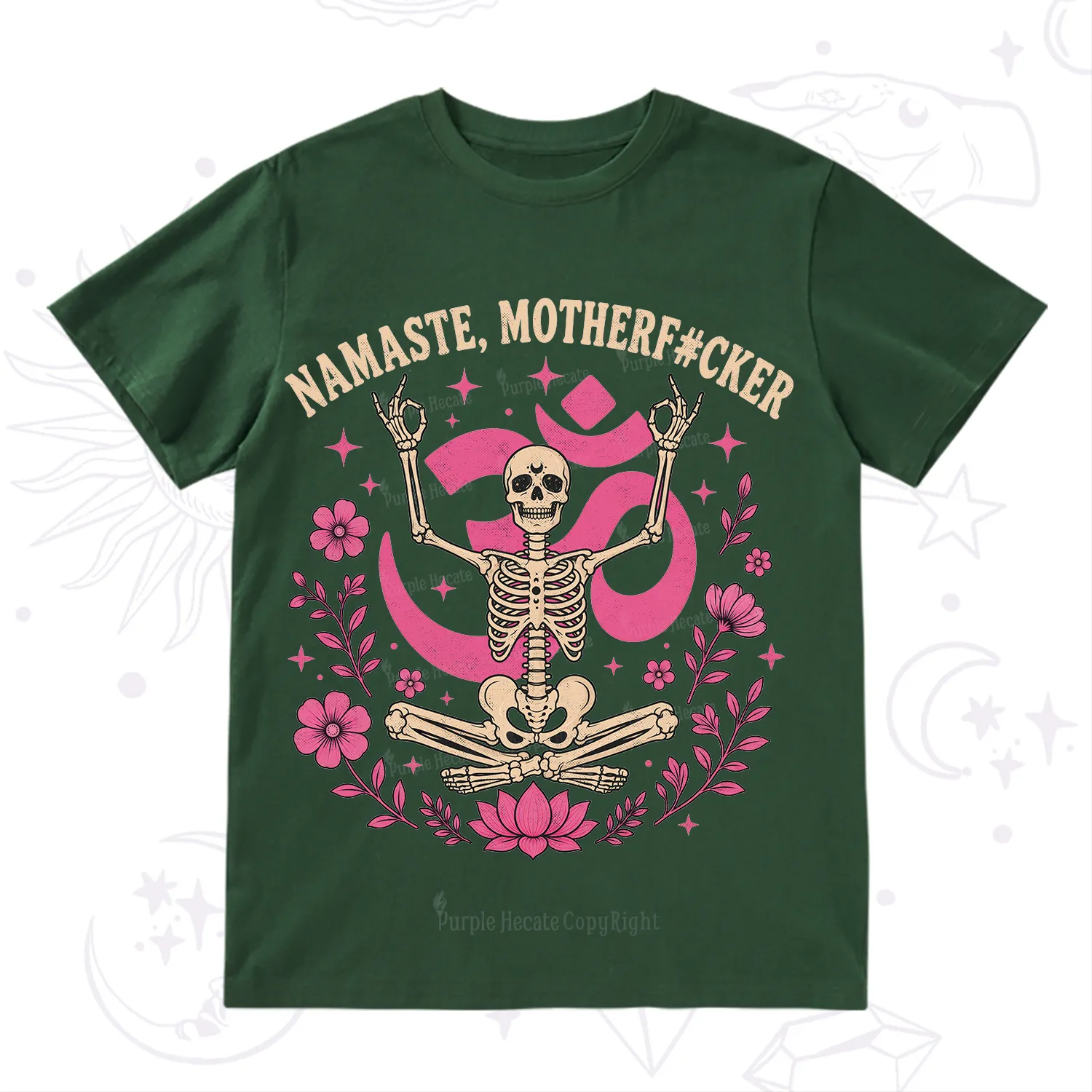 Purplehecate Namaste Motherf*cker Skeleton T-Shirt