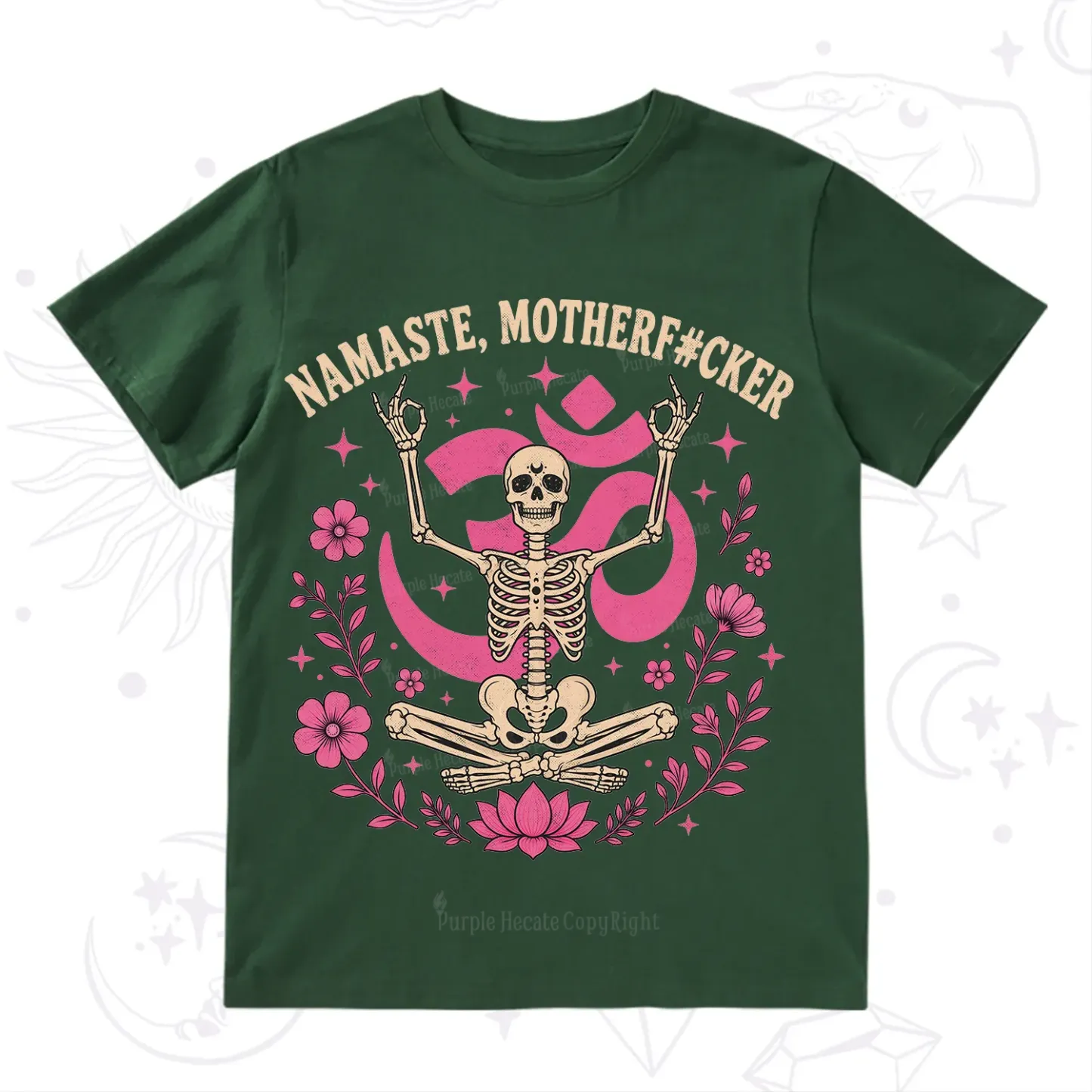 Purplehecate Namaste Motherf*cker Skeleton T-Shirt