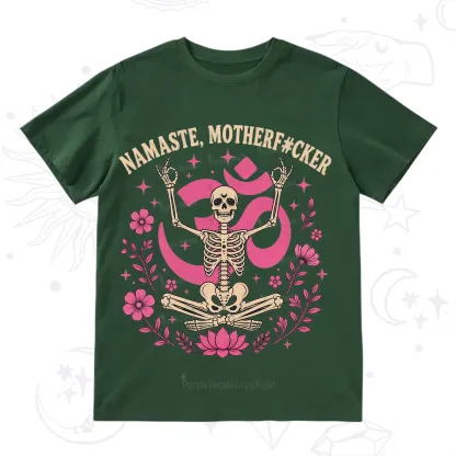 Purplehecate Namaste Motherf*cker Skeleton T-Shirt