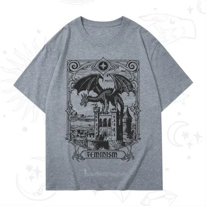 Purplehecate Medieval Feminist Dragon T-Shirt