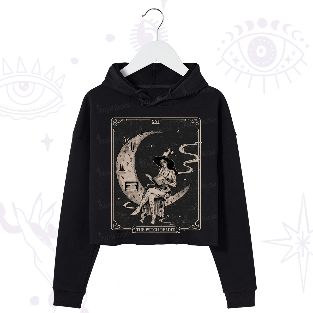 Purplehecate The Witch Reader Crop Hoodie