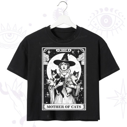 Purplehecate The Mother of Cats Tarot Crop T-Shirt
