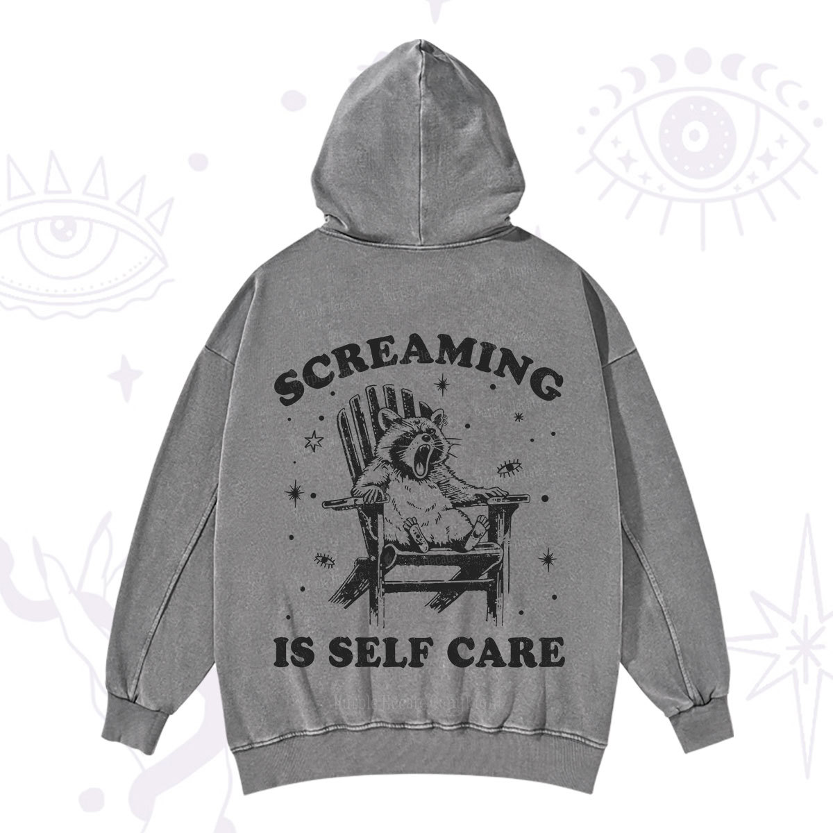 Purplehecate Screaming is Self Care Washed Hoodie