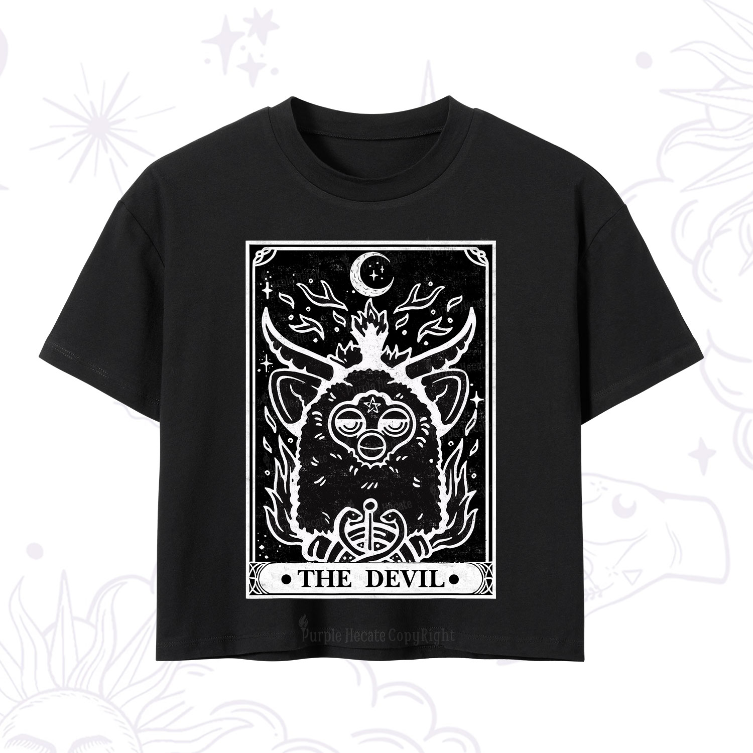 Purplehecate The Devil Tarot Crop T-Shirt