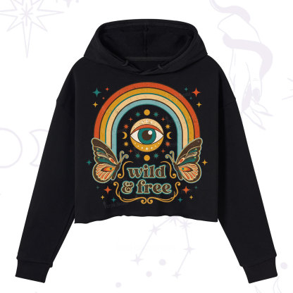 Purplehecate Wild And Free Crop Hoodie