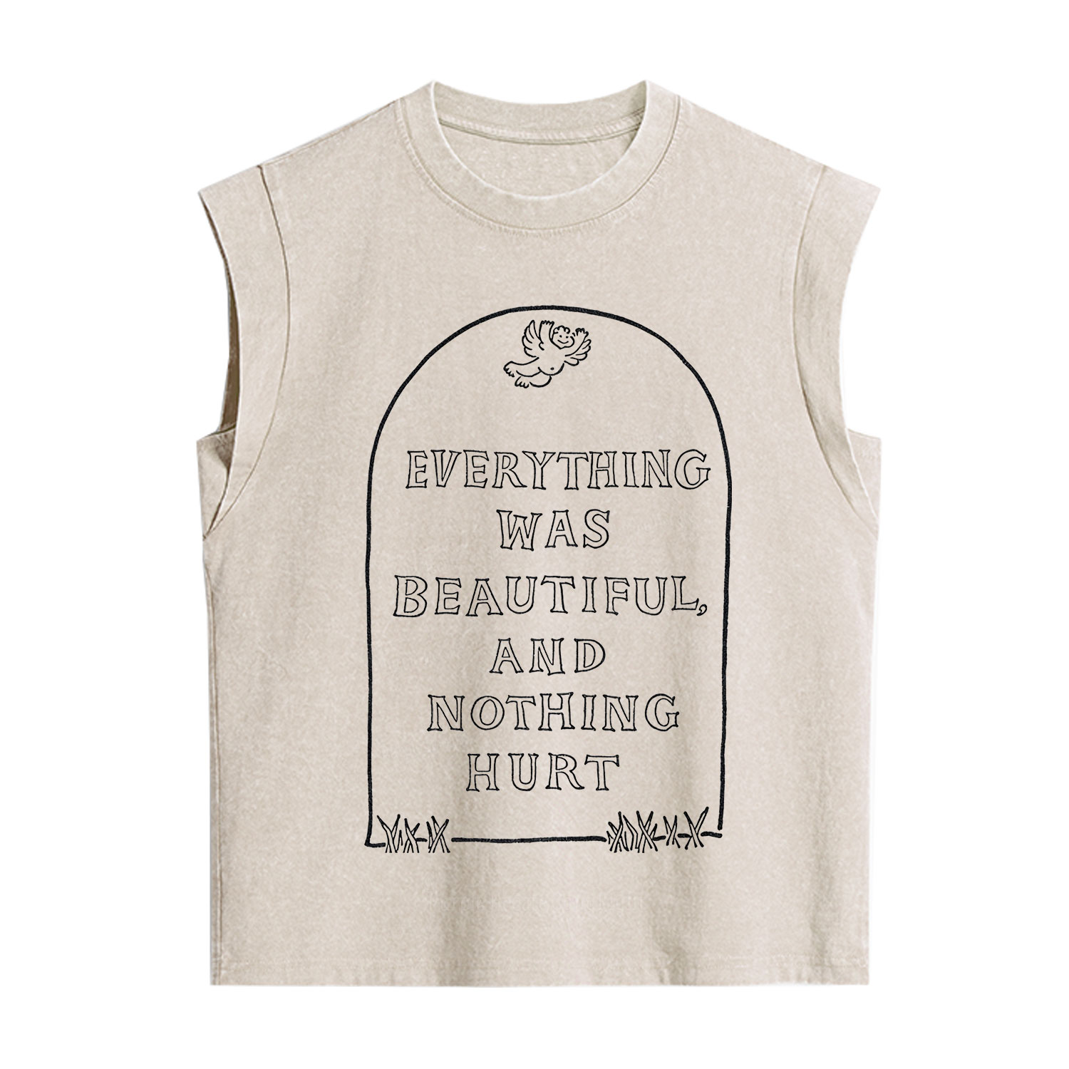 Purplehecate Everything Was Beautiful Grav Vintage Washed Tank
