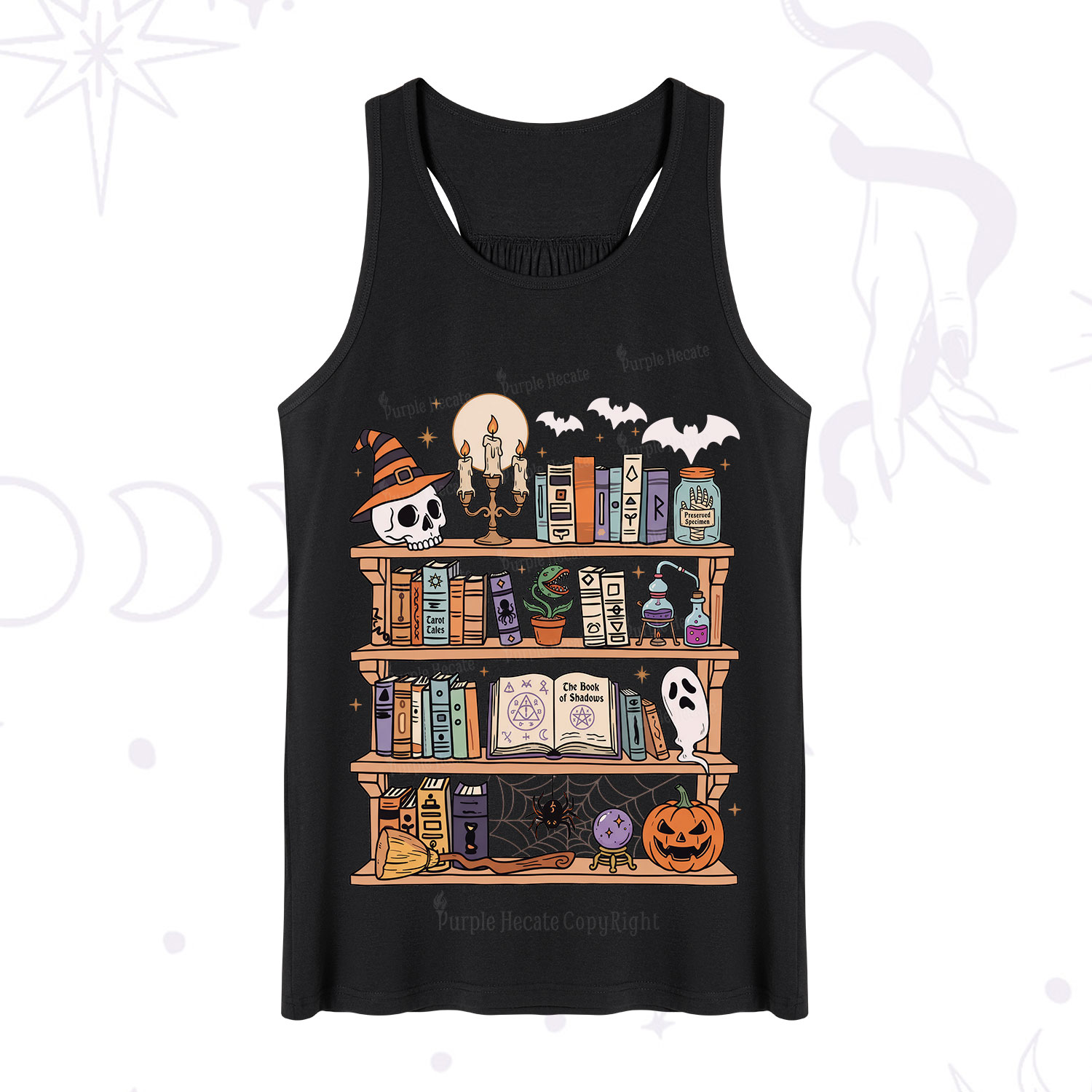 Purplehecate Halloween Library Tank