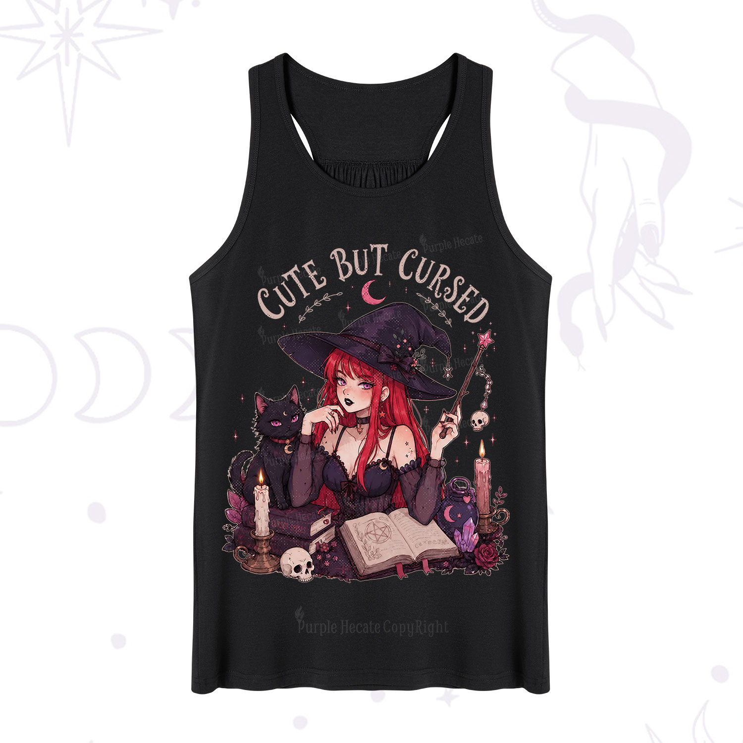 Purplehecate Cute But Cursed Witch Tank