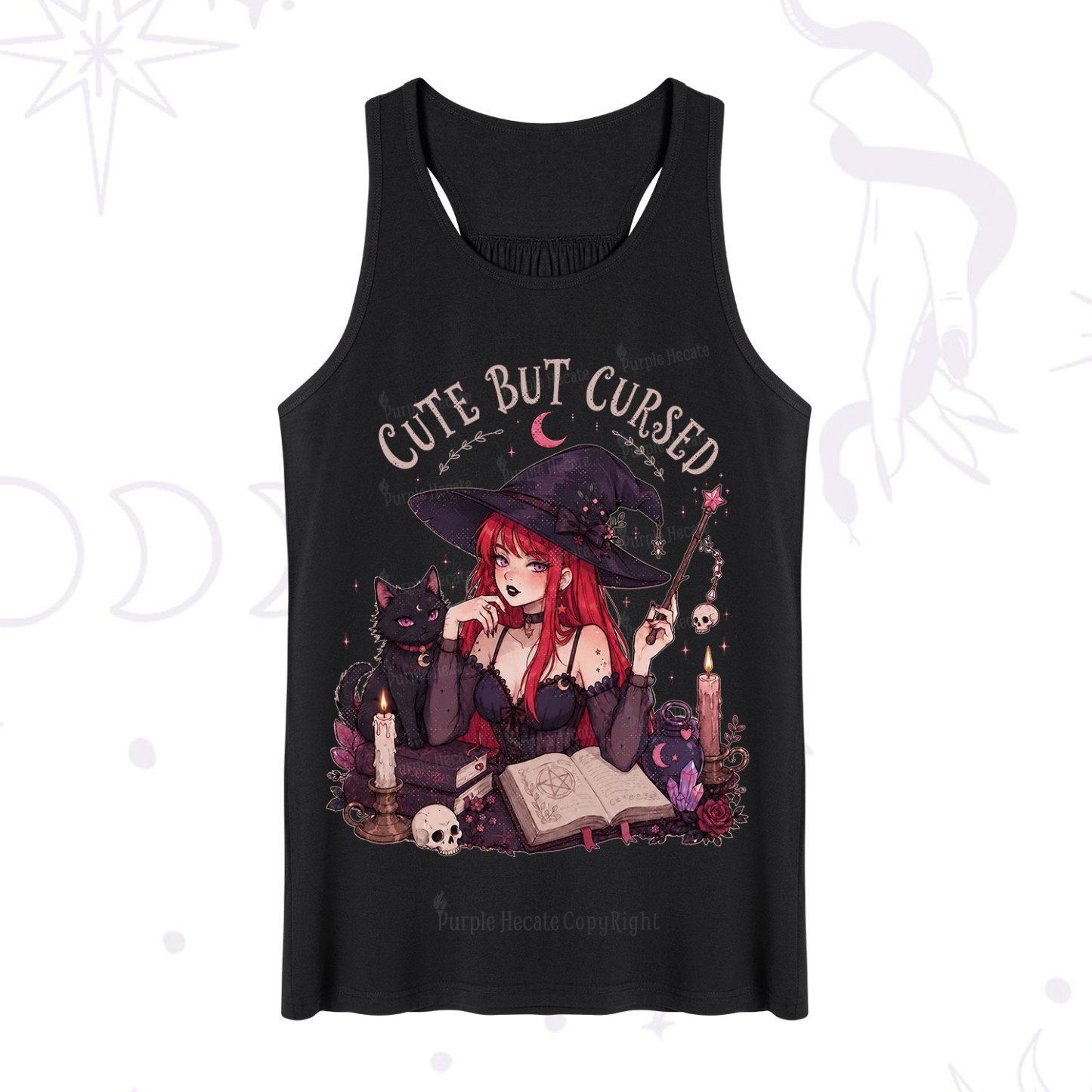 Purplehecate Cute But Cursed Witch Tank