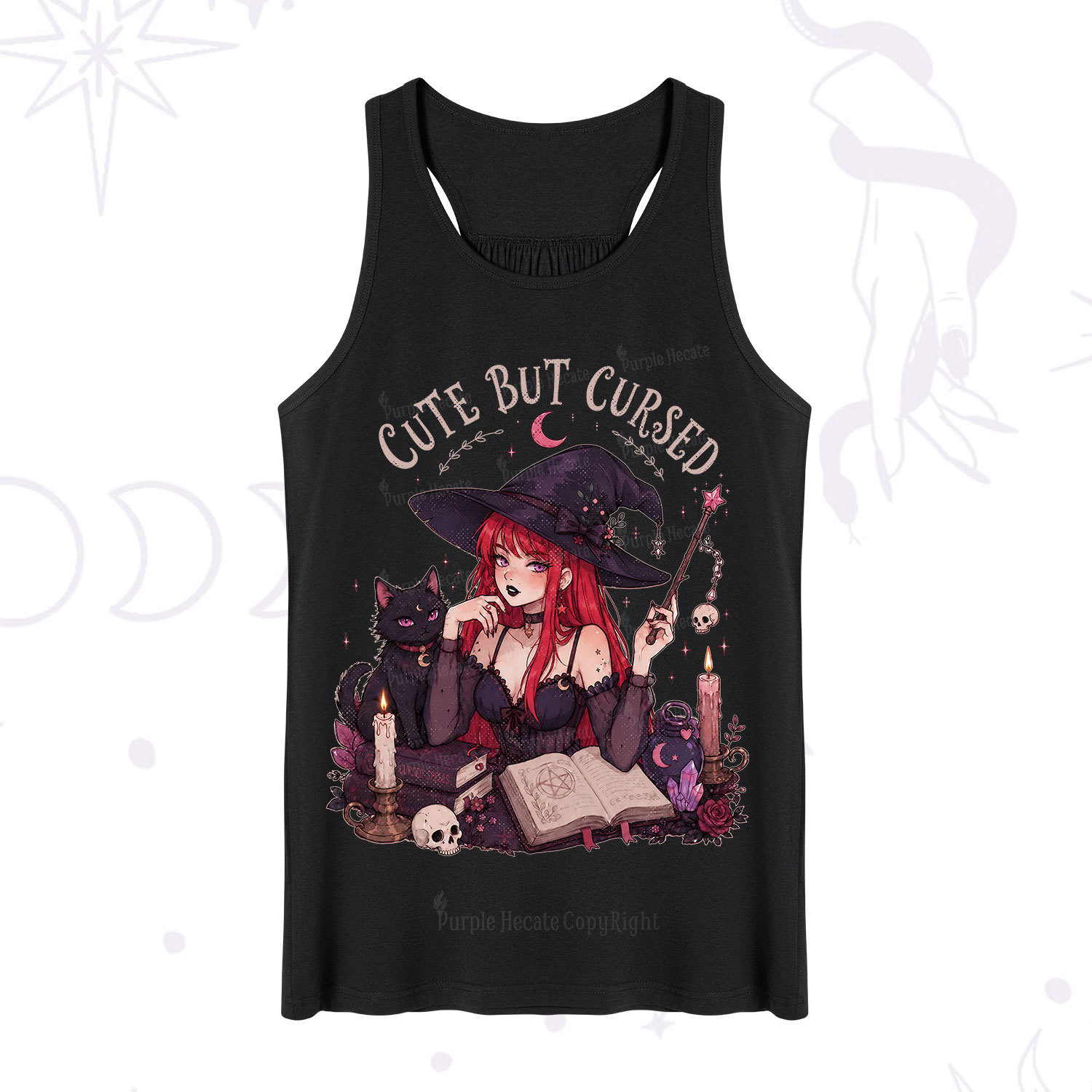 Purplehecate Cute But Cursed Witch Tank