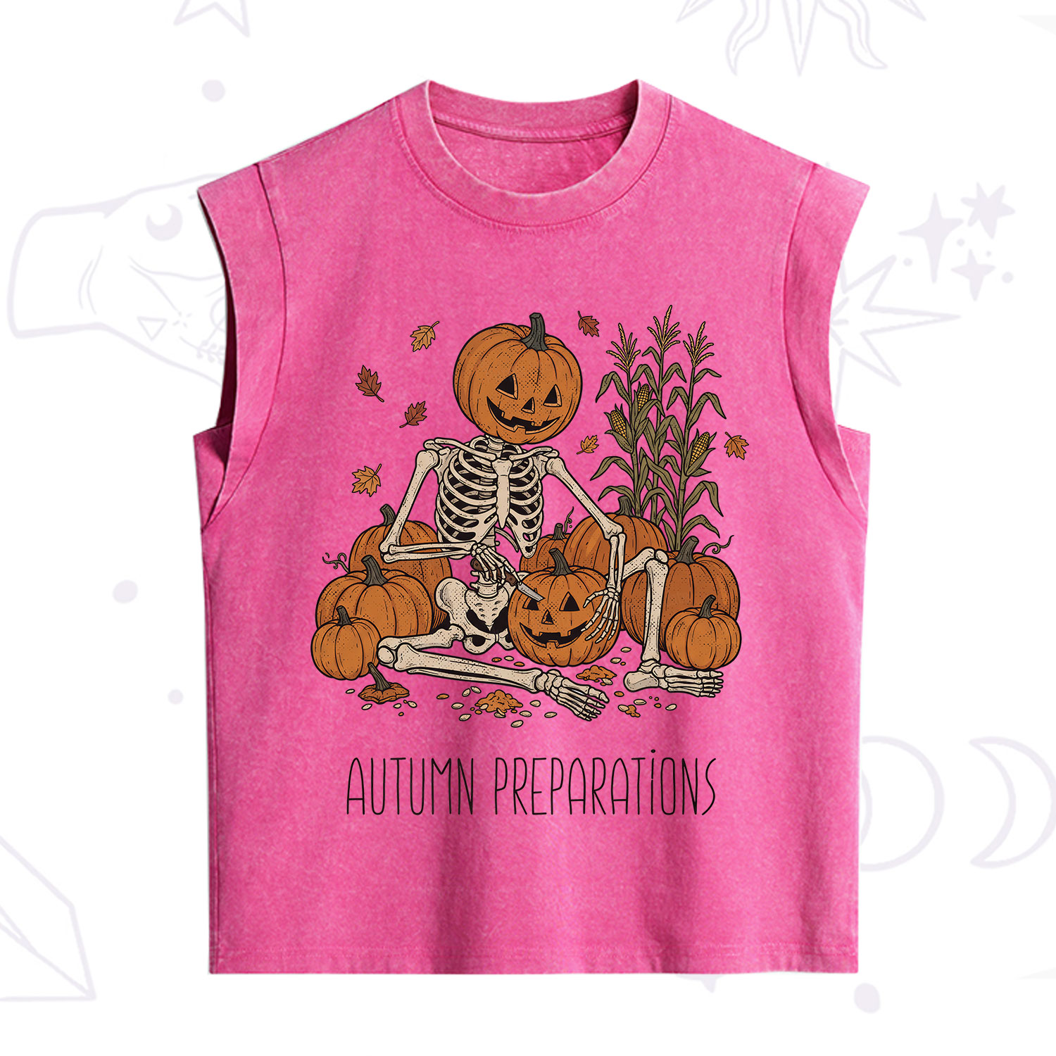 Purplehecate Witch Hat Pumpkin Vintage Washed Tank