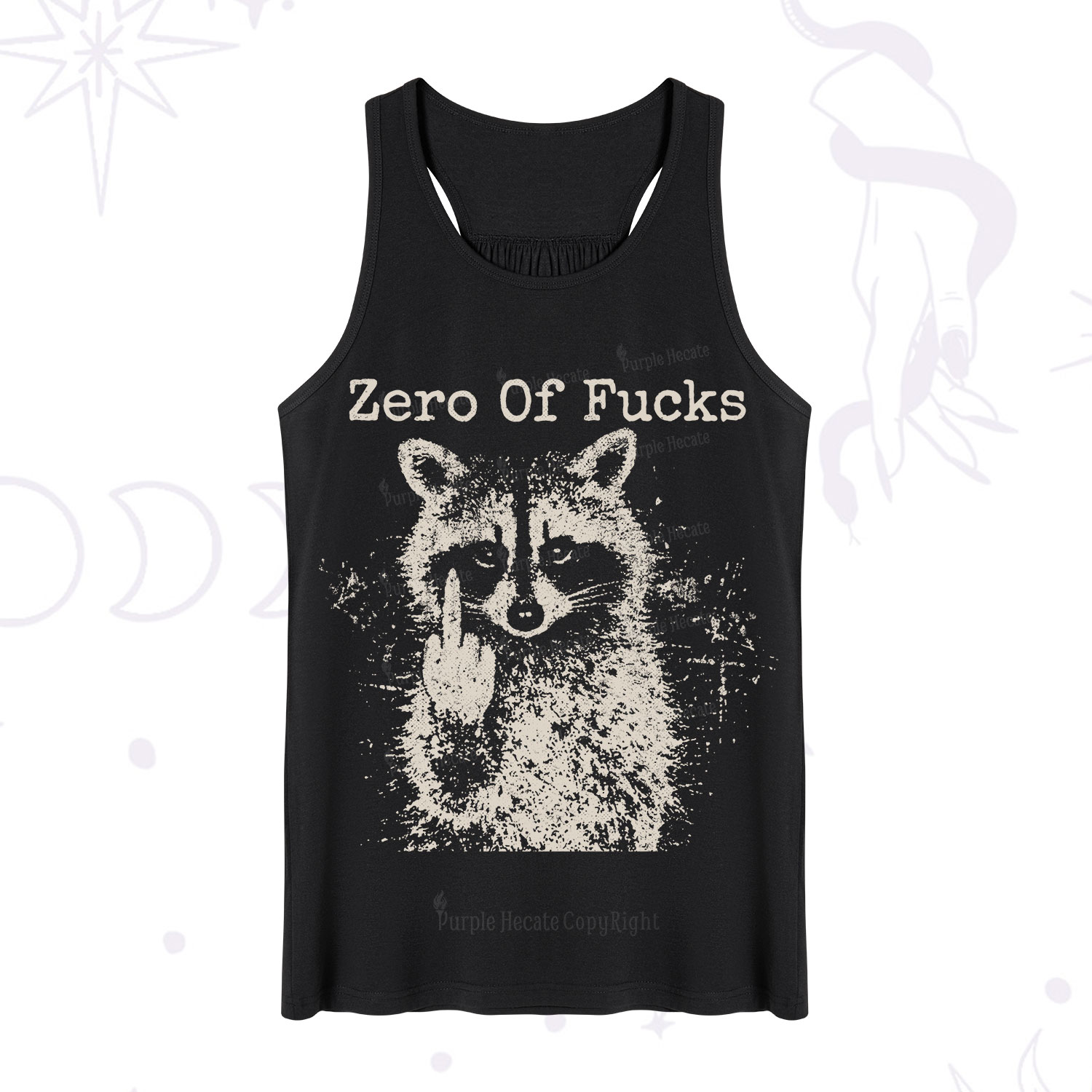 Purplehecate Zero Of Fucks Raccoon Tank