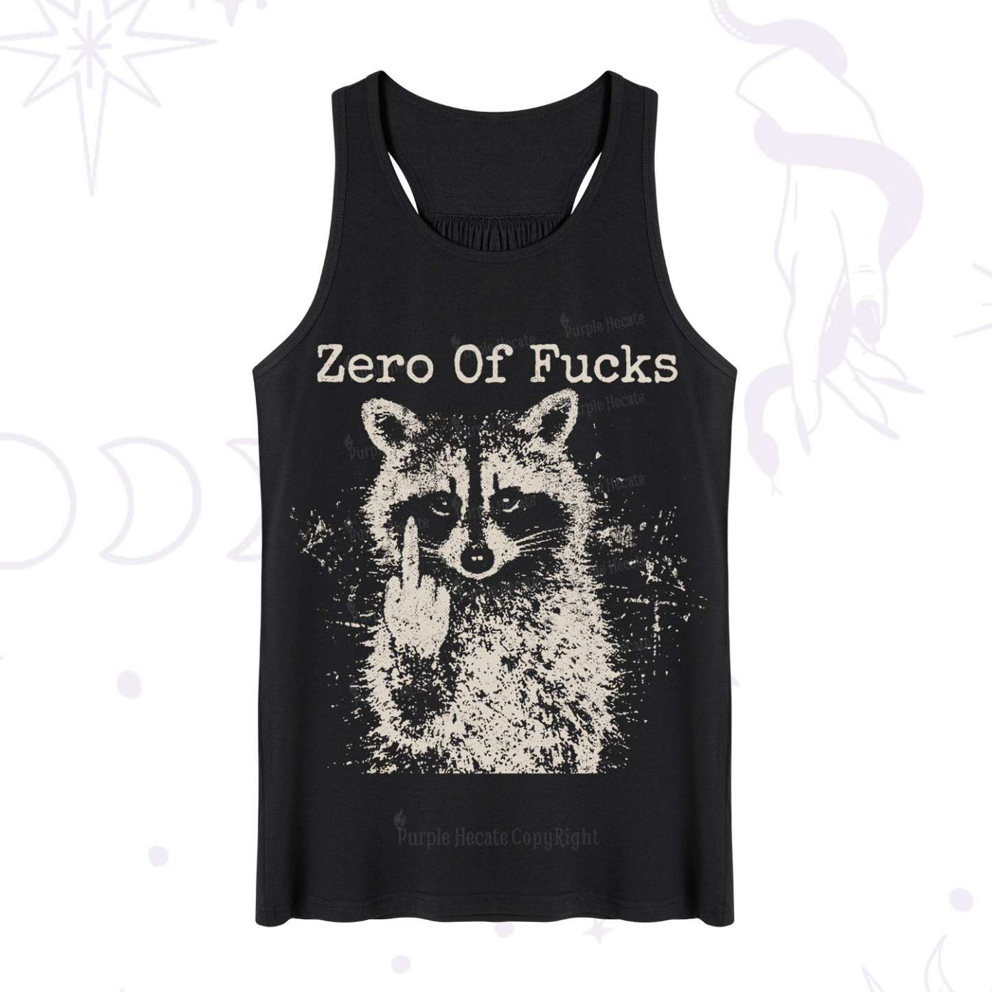 Purplehecate Zero Of Fucks Raccoon Tank