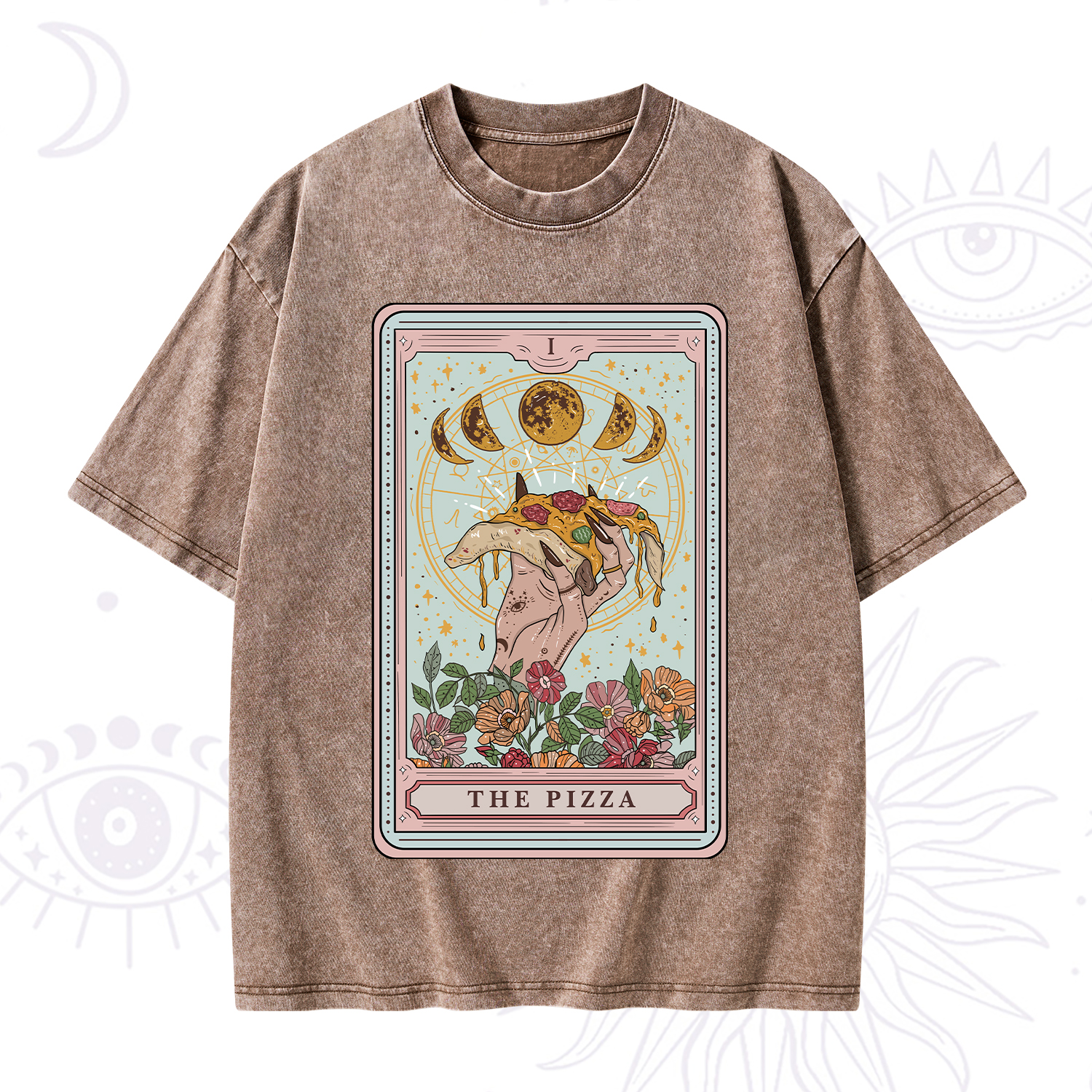 Purplehecate The Pizza Tarot Washed T-Shirt