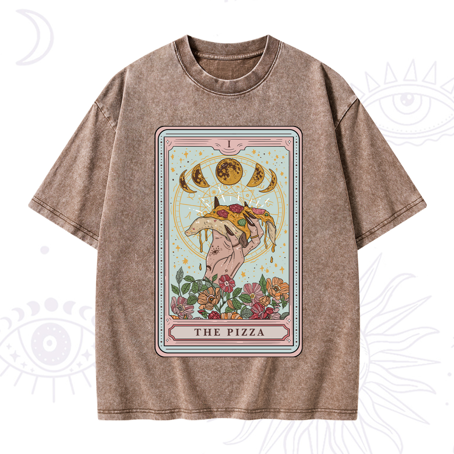 Purplehecate The Pizza Tarot Washed T-Shirt
