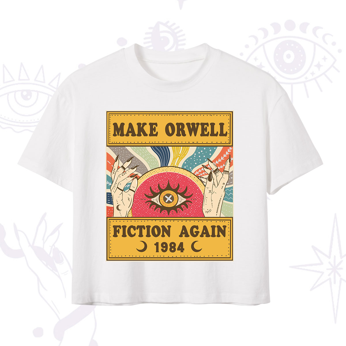 Purplehecate Make 1984 Fiction Again Crop T-Shirt
