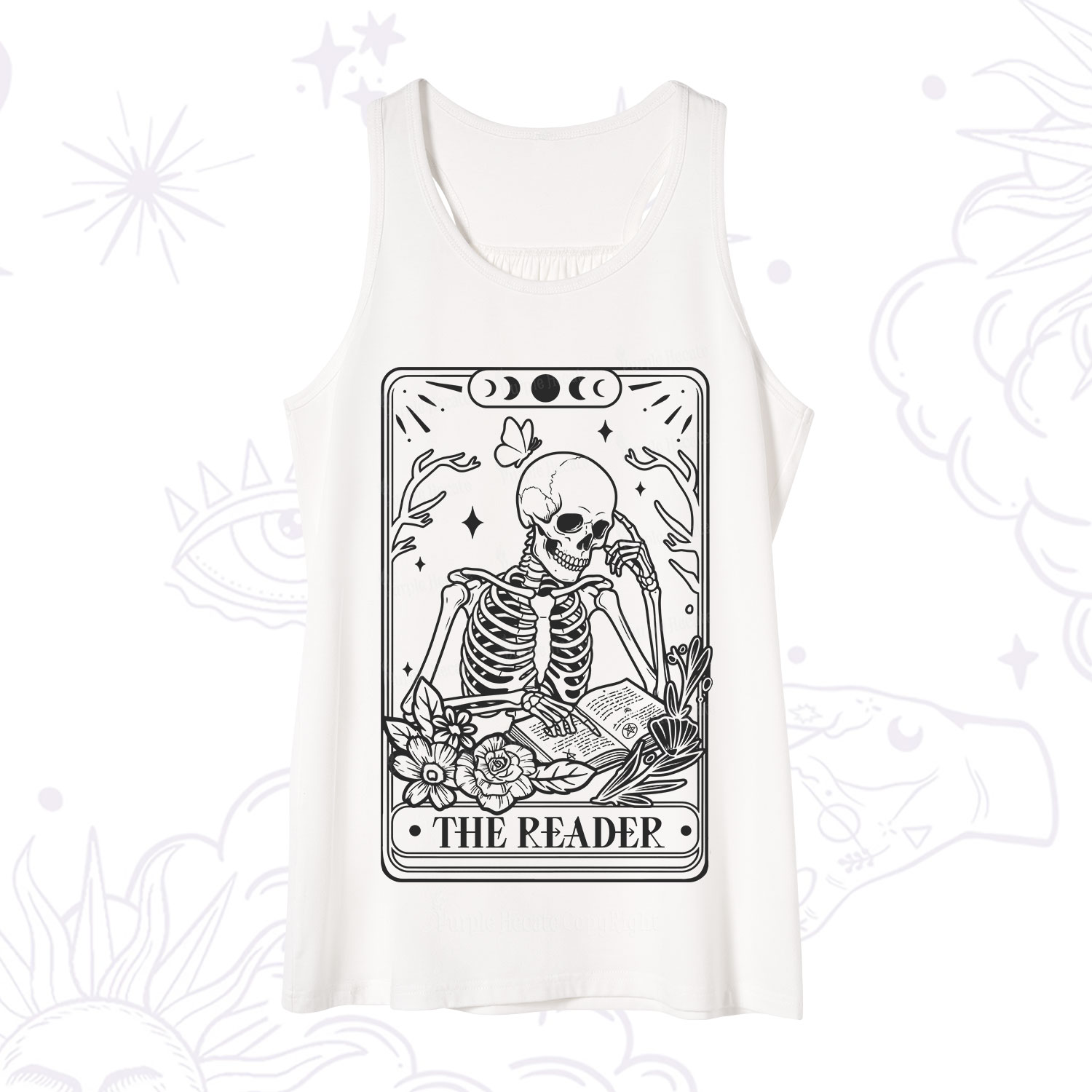 Purplehecate The Reader Tarot Skeleton Tank