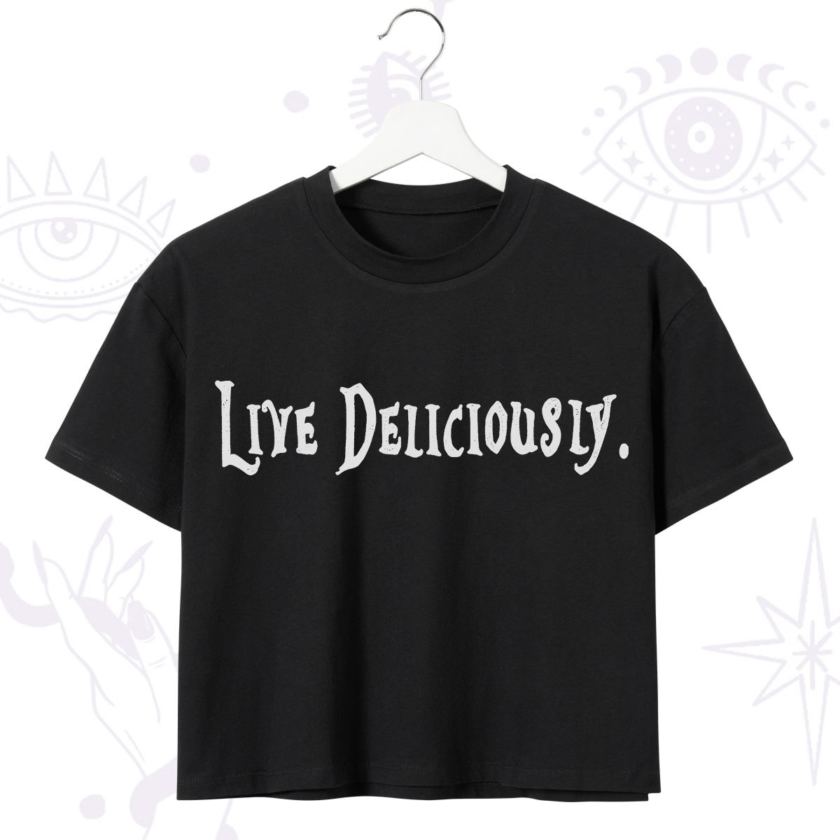 Purplehecate Live Deliciously Crop T-Shirt
