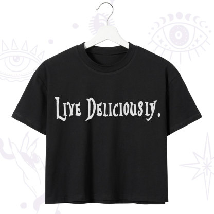 Purplehecate Live Deliciously Crop T-Shirt