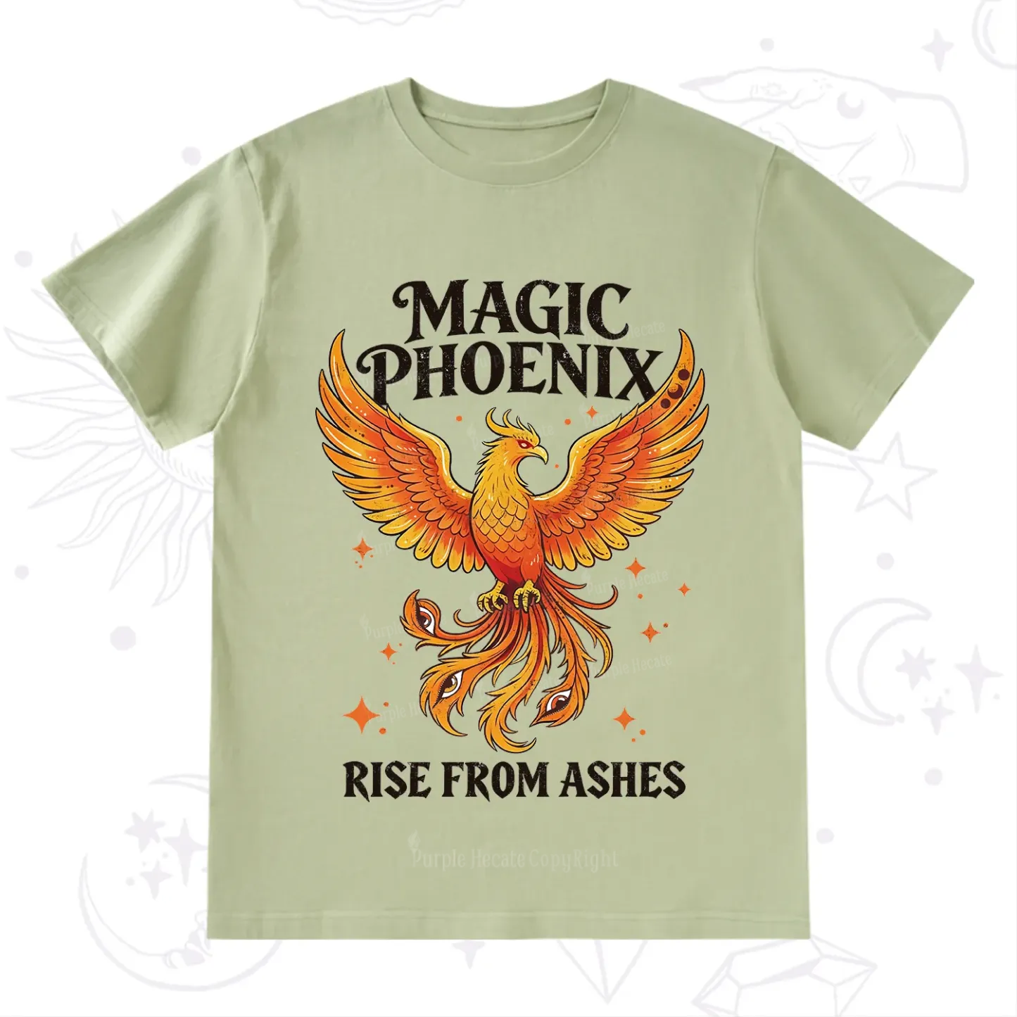 Purplehecate Magic Phoenix Rise From Ashes T-Shirt