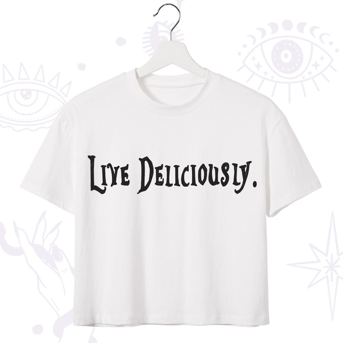 Purplehecate Live Deliciously Crop T-Shirt