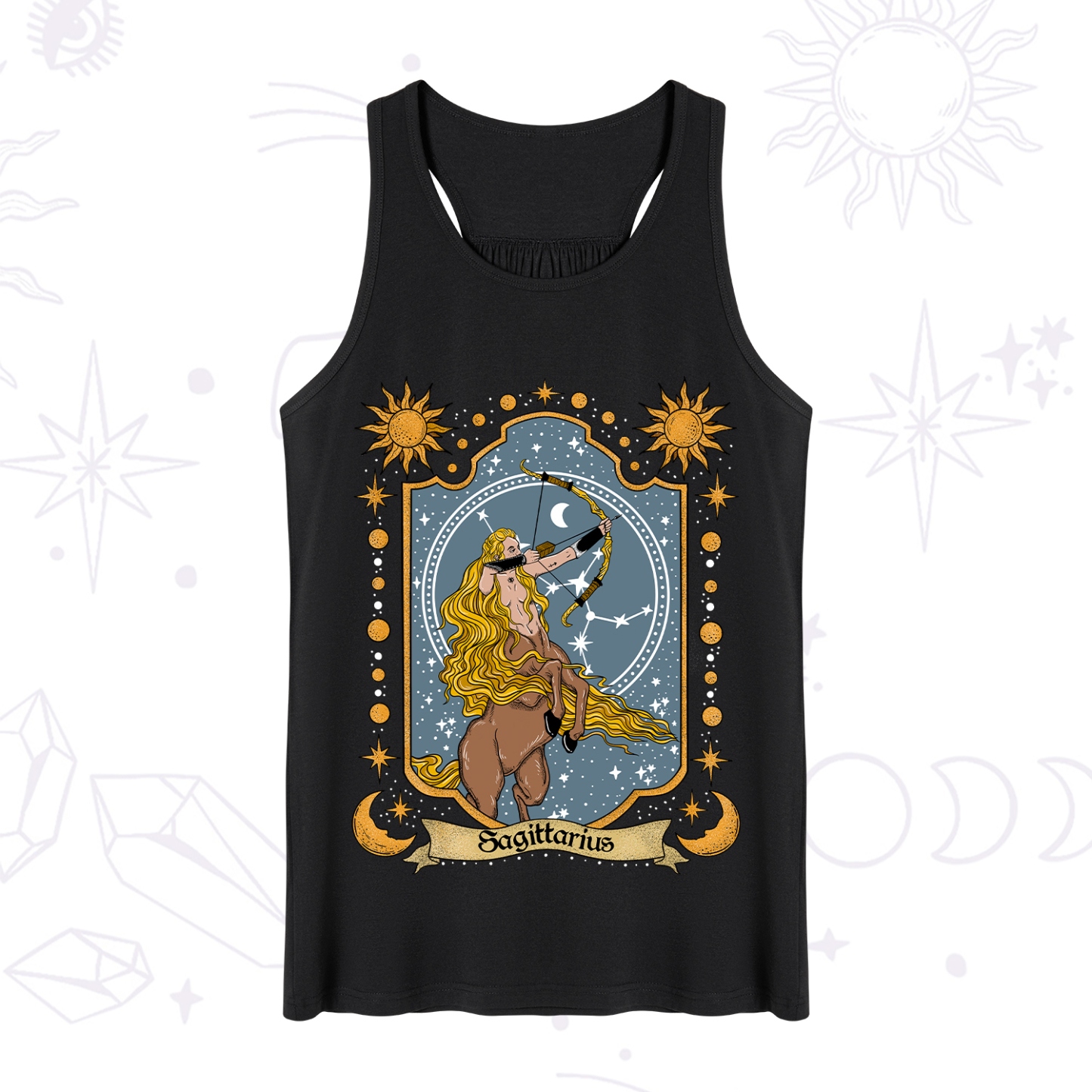 Magic Purplehecate Sagittarius Zodiac Tank