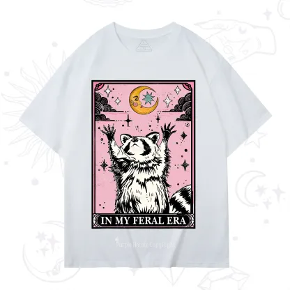 Purplehecate The In My Feral Era Tarot Raccoon T-Shirt