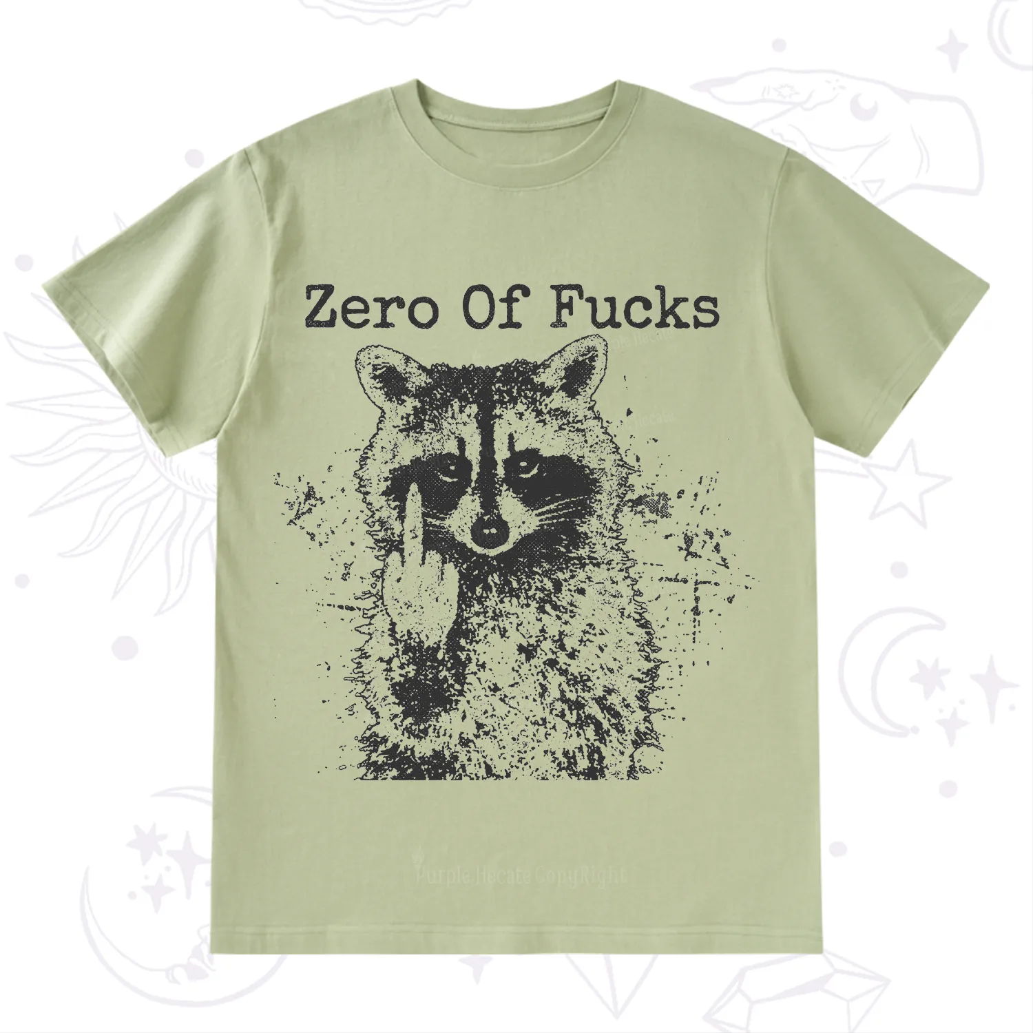 Purplehecate Zero Of Fucks Raccoon T-Shirt