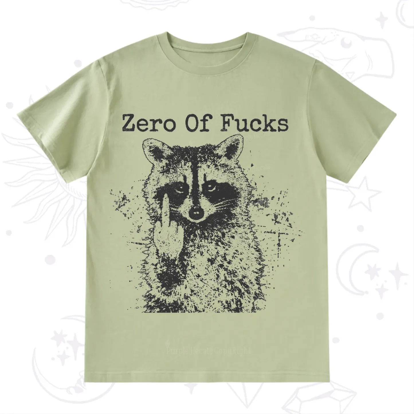 Purplehecate Zero Of Fucks Raccoon T-Shirt