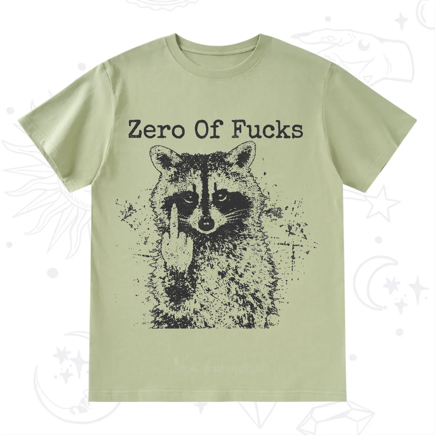 Purplehecate Zero Of Fucks Raccoon T-Shirt