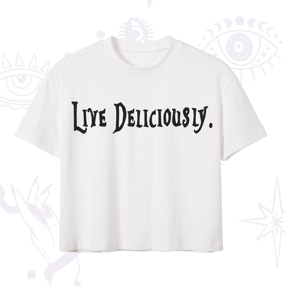 Purplehecate Live Deliciously Crop T-Shirt