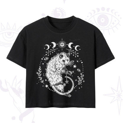 Purplehecate Lunar Magic Opossum Crop T-Shirt