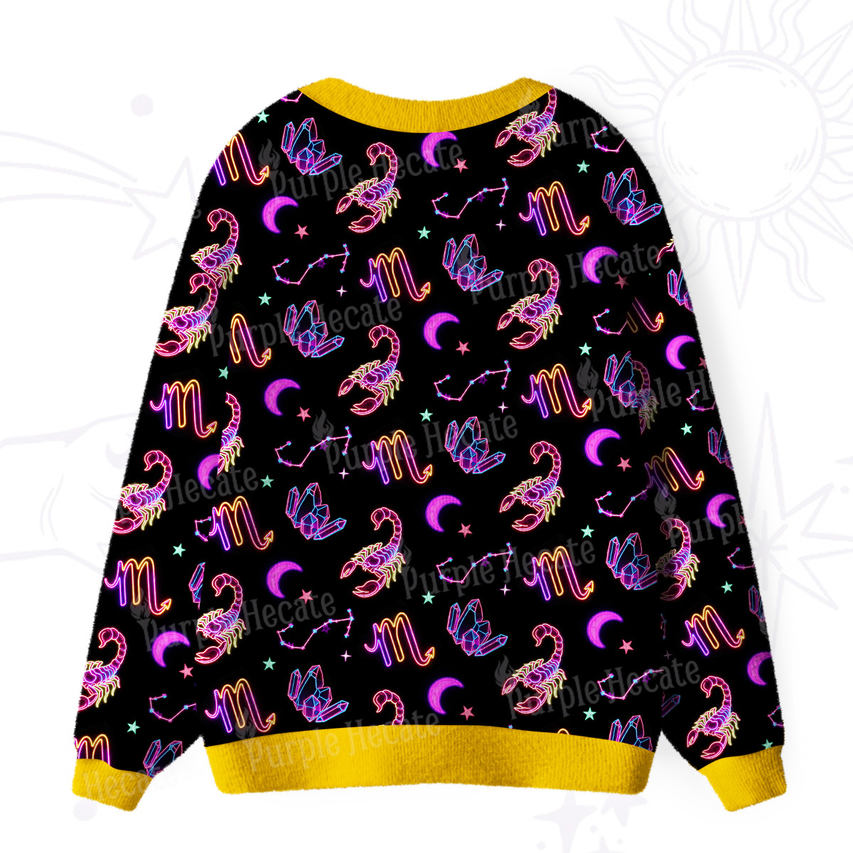 [Copy]Purplehecate Scorpio Spirit Zodiac Ugly Cardigan Sweaters