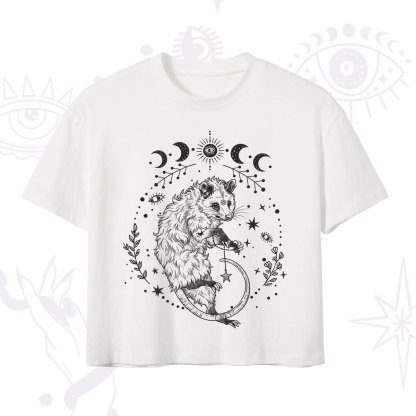 Purplehecate Lunar Magic Opossum Crop T-Shirt
