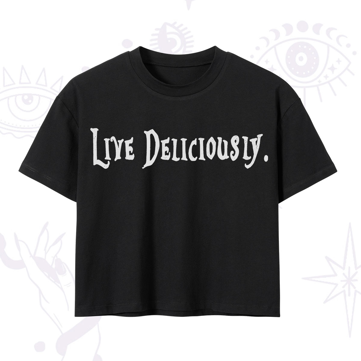 Purplehecate Live Deliciously Crop T-Shirt