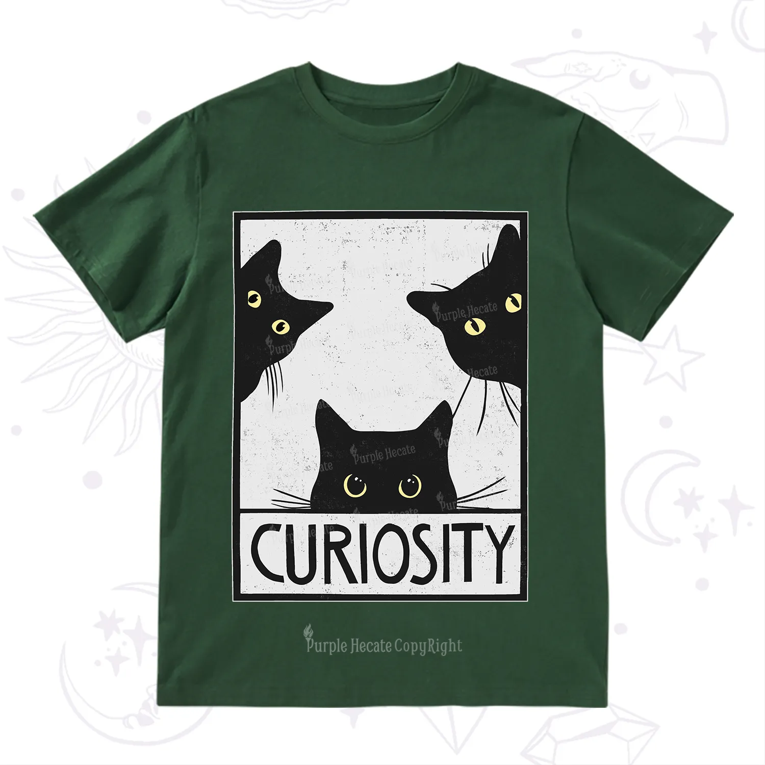 Purplehecate Curiosity Cat T-Shirt
