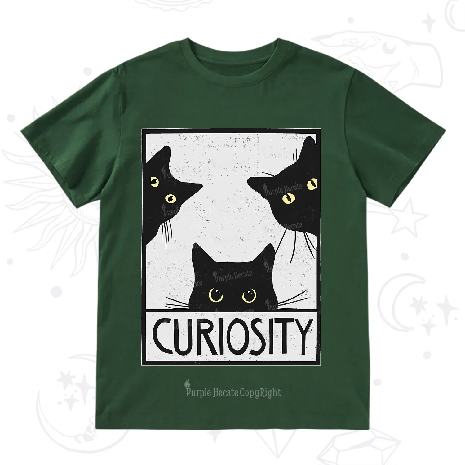 Purplehecate Curiosity Cat T-Shirt