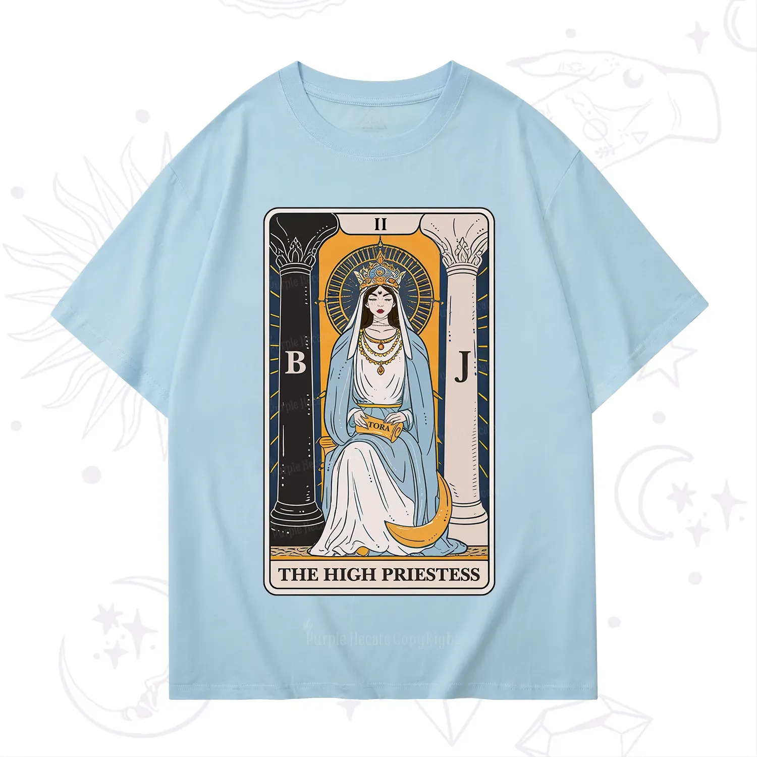 Purplehecate The High Priestess Tarot Card T-Shirt