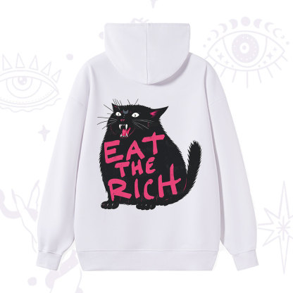Purplehecate Eat The Rich Cat Hoodie
