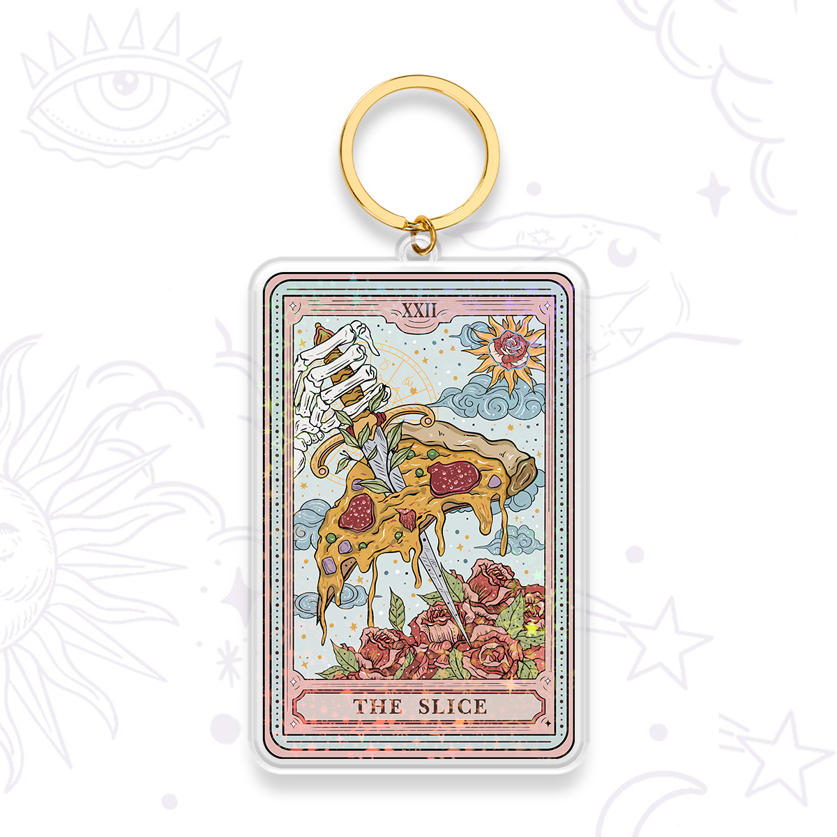 Purplehecate The Slice Tarot Keychain
